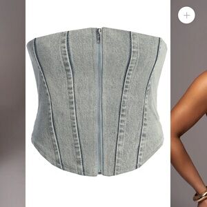 Jluxlabel medium denim corset NWOT